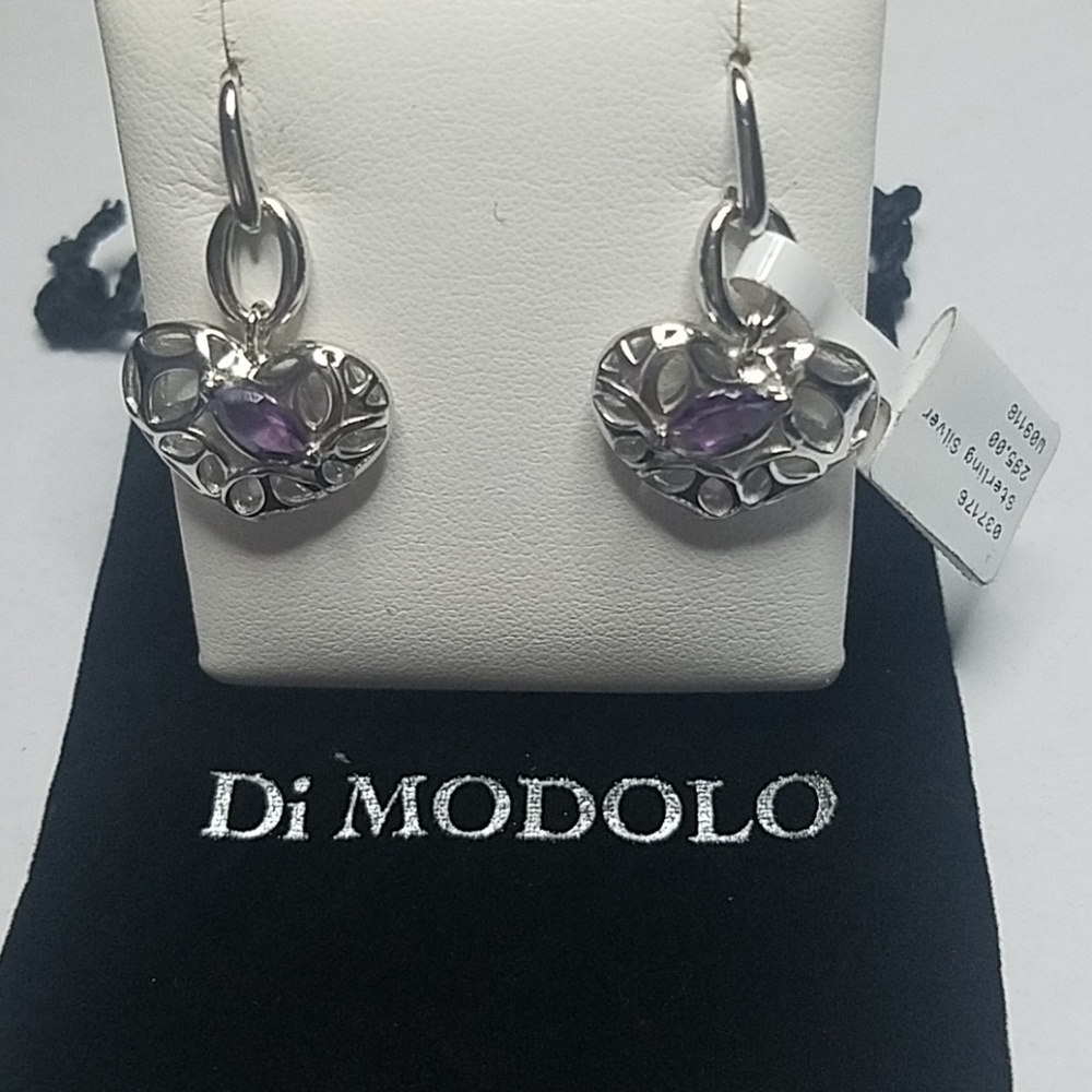 DI MODOLO Sterling Silver Amethyst Drop Earrings